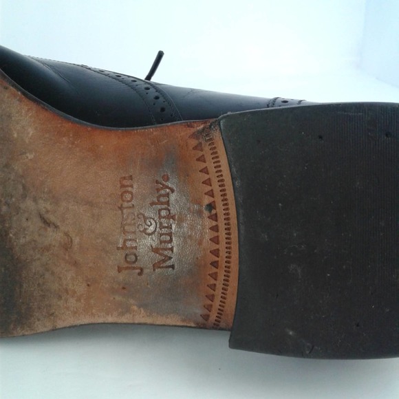 Johnston & Murphy Black Aristocrat Oxford Shoes - Picture 7 of 8